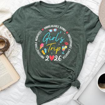 Girl's Trip 2026 Memories Girls Friends Trip Vacation Retro Bella Canvas T-shirt | Mazezy