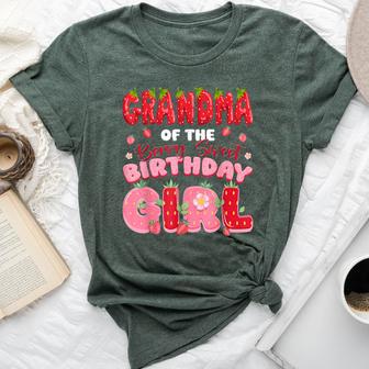 Grandma Of The Berry Sweet Birthday Girl Strawberry Party Bella Canvas T-shirt - Thegiftio UK