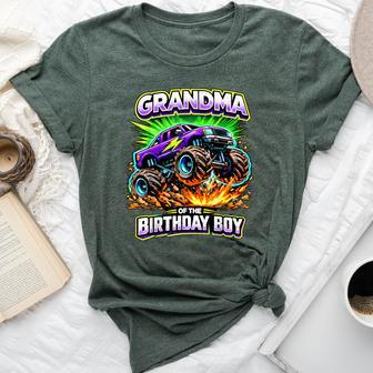 Grandma Of The Birthday Boy Monster Truck Birthday Party Bella Canvas T-shirt - Thegiftio UK