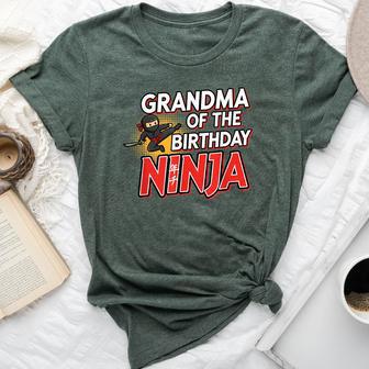 Grandparent Grandma Of The Birthday Ninja Grandma Ni Bella Canvas T-shirt - Thegiftio UK