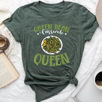 Green Bean Casserole Queen Thanksgiving Dinner Bella Canvas T-shirt - Thegiftio UK