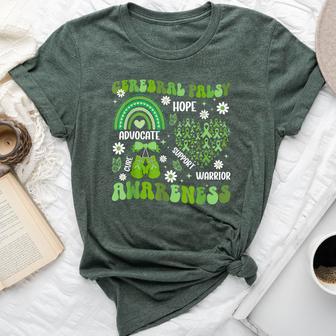 Groovy Cerebral Palsy Awareness Month Cp Warrior Bella Canvas T-shirt - Thegiftio UK