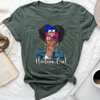 Haitian Flag Souvenirs Woman Uniform Dress Girl Haiti Bella Canvas T-shirt - Thegiftio UK