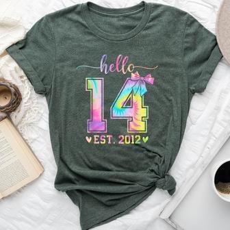 Hello Fourn Est 2012 14Th Birthday Coquette 14 Year Girl Bella Canvas T-shirt - Thegiftio UK