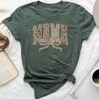 Hunting Mama Coquette Camo Checkered Camouflage Mother's Day Bella Canvas T-shirt - Thegiftio UK