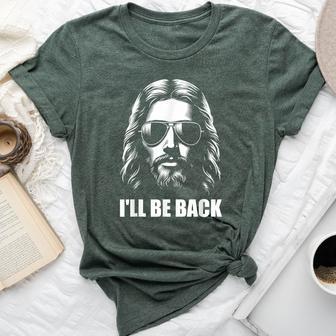 I'll Be Back Jesus Christian Religious Bella Canvas T-shirt - Thegiftio UK