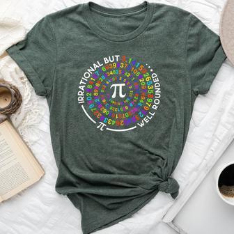 Irrational But Well Rounded Pi Day Math Teacher Student Geek Bella Canvas T-shirt - Thegiftio