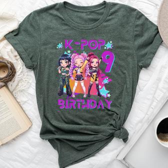 It's My 9Th Birthday Cute Chibi Kpop 9Th Birthday Girl Bella Canvas T-shirt - Thegiftio UK