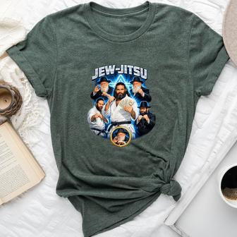 Jew Jitsu Unhinged Gen Z Meme Sarcastic Jewish Raunchy Bella Canvas T-shirt - Thegiftio UK