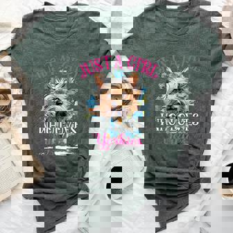 Just A Girl Who Loves Yorkie Dog For Girls Bella Canvas T-shirt - Thegiftio