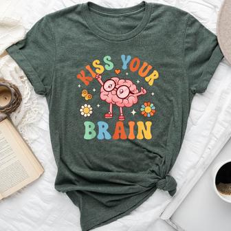 Kiss Your Brain Teacher For Back To School Bella Canvas T-shirt - Thegiftio UK
