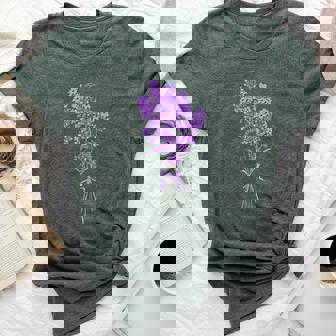 Lavender Purple Flower Wildflower Lavender Flower Bella Canvas T-shirt - Thegiftio