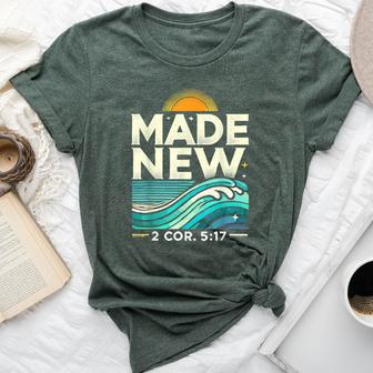 Made New Baptism Christian For Youth Baptized Bella Canvas T-shirt - Thegiftio UK