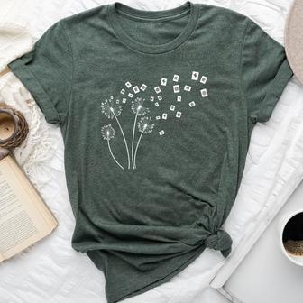 Mahjong Player Cards Tiles Dandelion Chinese Tile Game Bella Canvas T-shirt - Thegiftio UK