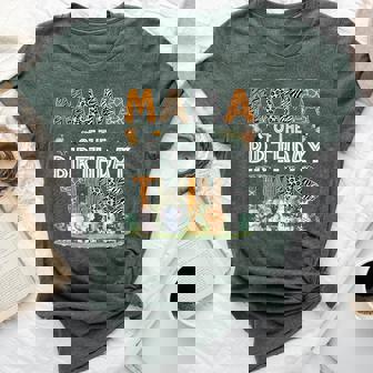 Mama Of The Birthday Twins Safari Wild One Zoo Animal Bella Canvas T-shirt - Thegiftio