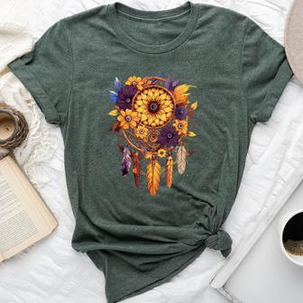 Mandala Sunflower Dream Catcher Bella Canvas T-shirt - Thegiftio