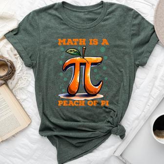 Math Is A Peach Of Pi Pi Day Joke For Women Bella Canvas T-shirt - Thegiftio UK