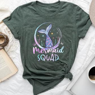Mermaid Squad Birthday Mermaid Girl Beach Mermaid Tail Bella Canvas T-shirt - Thegiftio UK