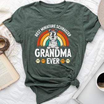 Miniature Schnauzer Dog Grandma Mini Schnauzer Women Bella Canvas T-shirt - Thegiftio UK