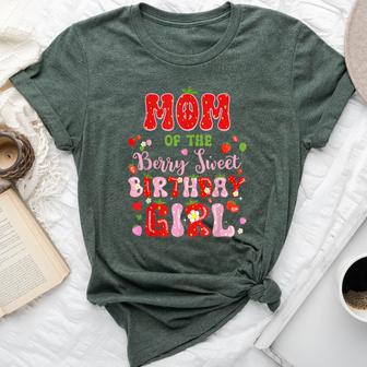 Mom Of The Berry Sweet Birthday Girl Strawberry Bday Party Bella Canvas T-shirt - Thegiftio UK