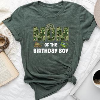 Mom Of The Birthday Boy Army Camouflage Birthday Party Bella Canvas T-shirt - Thegiftio UK