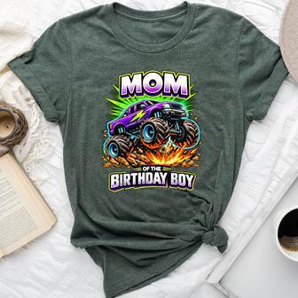 Mom Of The Birthday Boy Monster Truck Birthday Novelty Bella Canvas T-shirt - Thegiftio UK