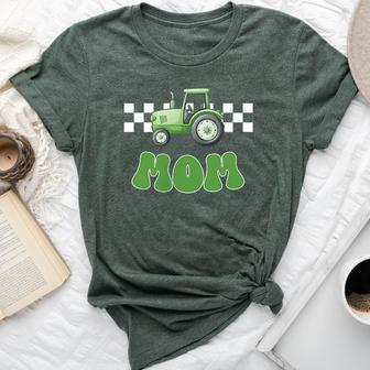 Mom Of The Birthday Boy Tractors Farm Trucks Family Matching Bella Canvas T-shirt - Thegiftio UK
