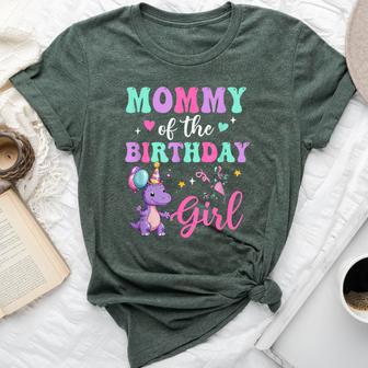 Mommy Of The Birthday For Girl Dinosaur T-Rex Party Family Bella Canvas T-shirt - Thegiftio UK