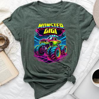 Monster Truck Gigi Monster Truck Are My Jam Truck Lovers Bella Canvas T-shirt - Thegiftio UK