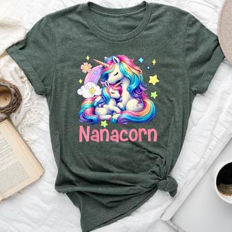 Nanacorn Mother's Day Nana Costume Unicorns Lover Family Bella Canvas T-shirt - Thegiftio UK