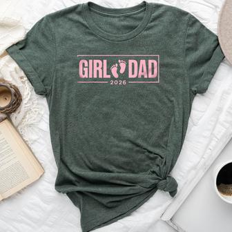 New Dad Est 2026 Father 2026 Girl Boy Dad 2026 Baby Daddy Bella Canvas T-shirt | Mazezy