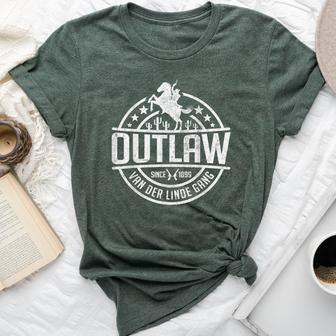 Outlaw Dutch's Gang Red Horse & Cowboy Adventure Bella Canvas T-shirt - Thegiftio UK