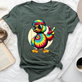 Peace Sign Tie Dye Duck Bella Canvas T-shirt - Thegiftio UK