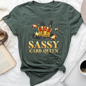Poker Lover Sassy Card Queen Poker Player Women Bella Canvas T-shirt - Thegiftio UK