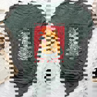 Powered By Cats And Ramen Japanese Cute Cat Lovers Bella Canvas T-shirt | Mazezy