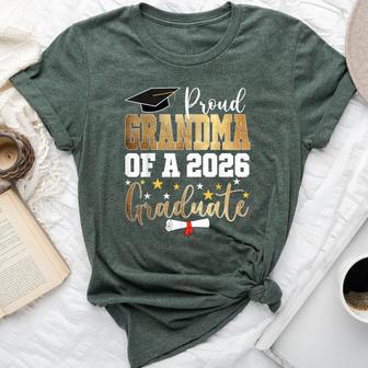 Proud Grandma Of A 2026 Graduate Grandma Graduation 2026 Bella Canvas T-shirt - Thegiftio UK