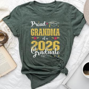 Proud Grandma Of A Class Of 2026 Graduate For Graduation Bella Canvas T-shirt - Thegiftio UK
