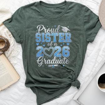 Proud Sister Of A Class Of 2026 Graduate Senior Graduation Bella Canvas T-shirt - Thegiftio UK