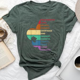 Rainbow Colorful Scouting Law Bella Canvas T-shirt - Thegiftio UK