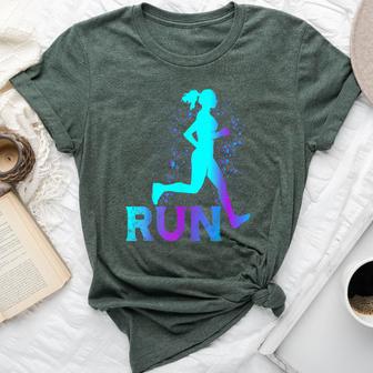 Running Runner Girls Cross Country Track Marathon Bella Canvas T-shirt - Thegiftio UK