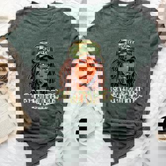 Sagittarius Queen Camo Hat Locs Birthday Black Woman Bella Canvas T-shirt | Mazezy