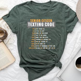 Senior Citizen's Texting Code Grandma Grandpa Birthday Bella Canvas T-shirt - Thegiftio UK