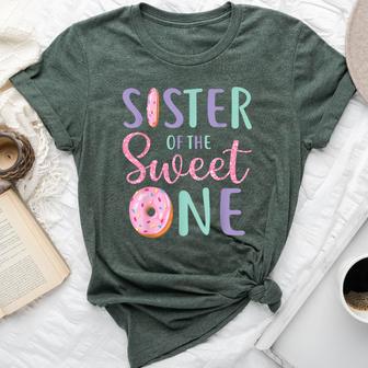 Sister Of The Sweet One First Birthday Matching Family Donut Bella Canvas T-shirt - Thegiftio UK