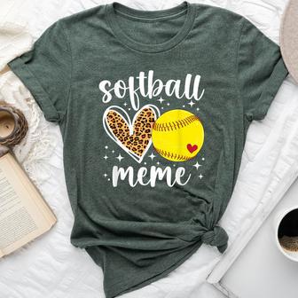 Softball Meme Heart Grandma Meme Of A Softball Player Bella Canvas T-shirt - Thegiftio UK