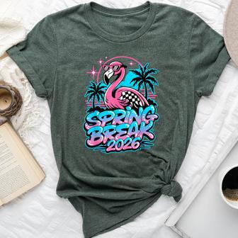 Spring Break 2026 Flamingo Retro Tropical Party Vacation Bella Canvas T-shirt - Thegiftio