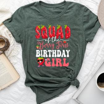 Squad Of Berry First Birthday Girl Sweet One Strawberry Bella Canvas T-shirt - Thegiftio UK