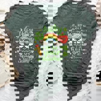 St Patrick's Day Teacher Lucky Teacher Retro St Patrick Bella Canvas T-shirt - Thegiftio