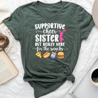 Supportive Cheer Sister Of A Cheerleader Sister Bella Canvas T-shirt - Thegiftio UK