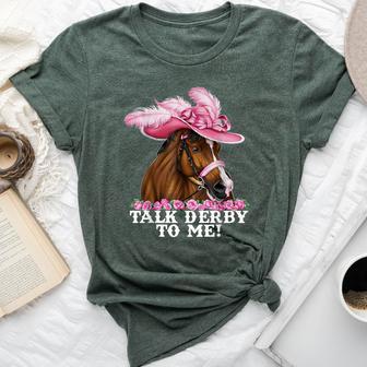 Talk Derby To Me Horse Racing Derby Day Bella Canvas T-shirt - Thegiftio UK