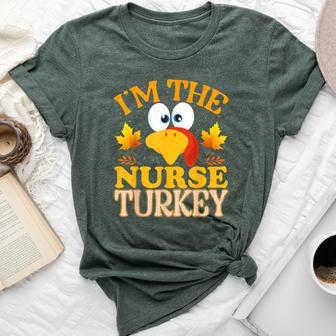 Thanksgiving I'm The Nurse Turkey Matching Bella Canvas T-shirt - Thegiftio